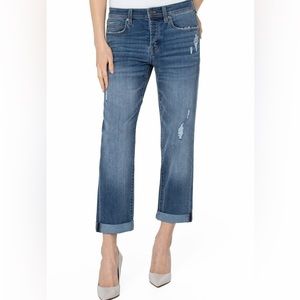 Liverpool Los Angeles Size 6 Boyfriend The Keeper Rolled Cuff Jeans